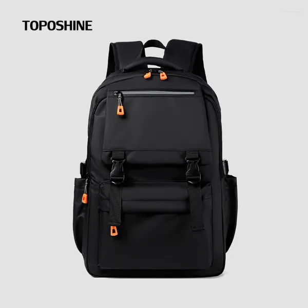 Rucksack Toposhine Youth School Herren Black Nylon wasserdicht im Outdoor -Teenager Sporttasche Männliches USB -Geschäftsreisepaket