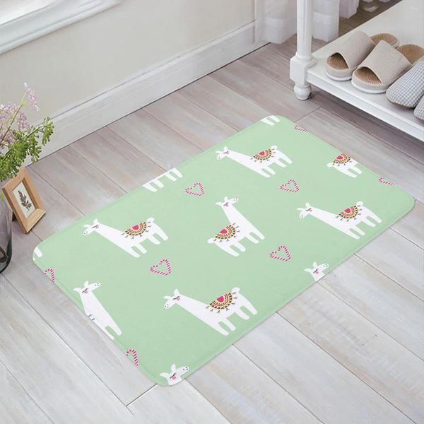 Tappeti kawaii cartone animato lama tappetino da pavimento cucina decorazione moquette casa corridoio ingresso portiere balcone porte anti -slip tappeto