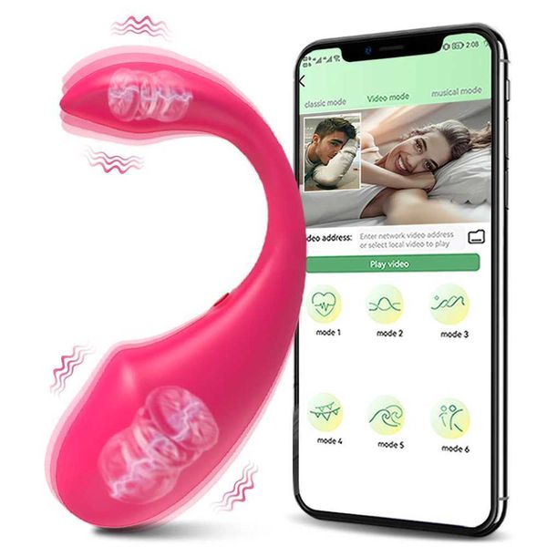 Diğer Sağlık Güzellik Ürünleri Uygulaması Uzaktan Kumanda Dildo Vibratör Kadınlar için Kablosuz Bluetooth G Spot Vibratör Kadın Kl Klavyesi Titreşimli Külot 2 Motor T240510