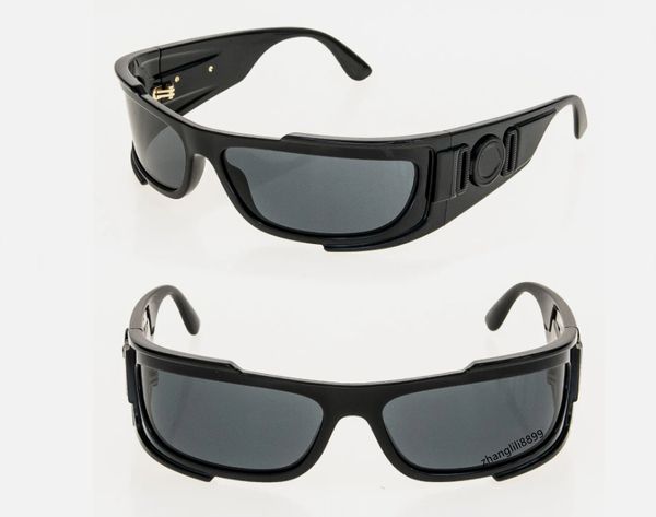 Летние унисекс -дизайнерские солнцезащитные очки щит черный узкий оберт