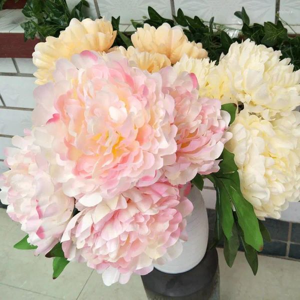 Fiori decorativi Dia 18 cm Fiore artificiale francese FRANCE SUPER LARMA PEONY DECORAZIONE DEL MATRIMENTO DELLA CASA