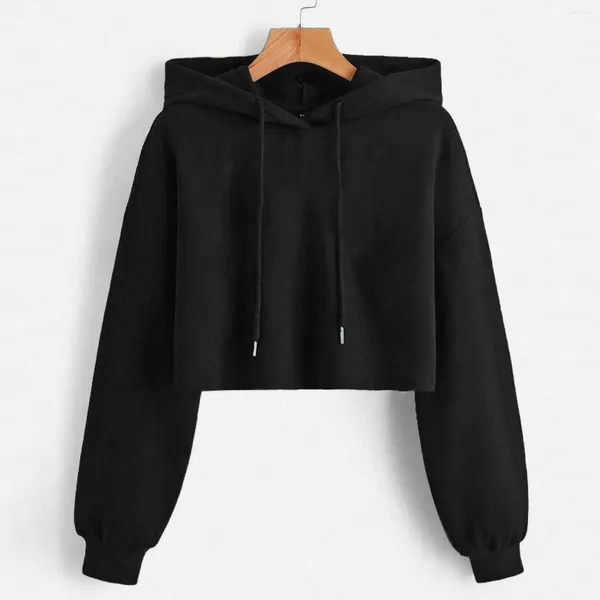 Kadın Hoodies Erkek Hoodie Kadınlar Sıradan Katı Kapşonlu Sweatshirt Kayışı Bölünmüş gevşek uzun kollu mahsul üst tunik kazak