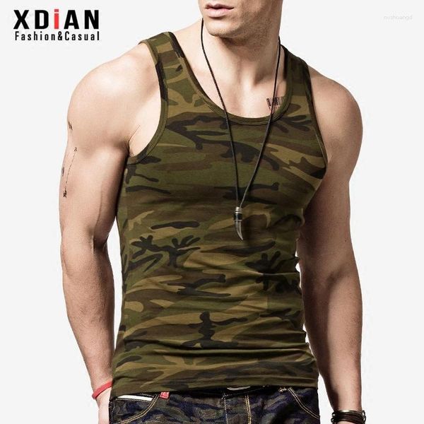 Tops da uomo Continua Cimeuflage Army Green Streight Special Forces Summer Vest