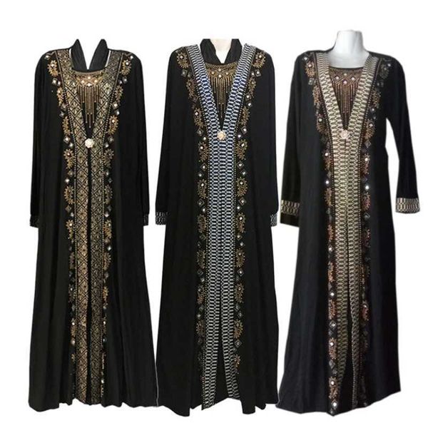 Roupas étnicas Vestido feminino Vestido Europeu Medieval Retro Princesa Profundar trajes longos vestido de bruxa elegante vestido de pescoço redondo