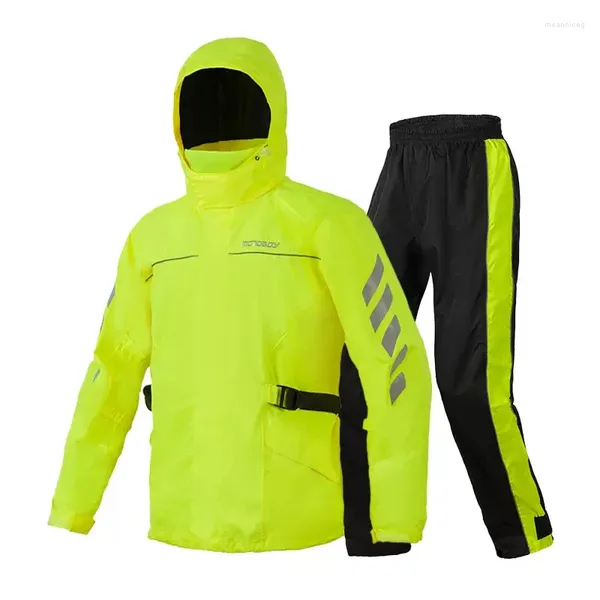 Regenmantel Motorrad Regenmantel reflektierende Jacke wasserdichte Windschutzbiker Kleidung tragen resistent