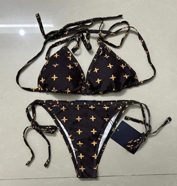 Designer femminile Designer Bikini Swimsuit Ladies Swimsuit Luxury Designer Set da bagno a due pezzi Set di abiti da spiaggia Abbigliamento da bagno estivo Sump Swim Simile Bkini Designer Swimwear