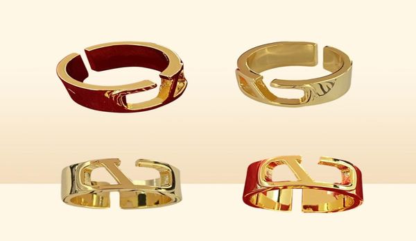 Premium -Damen Designer Eheringe Luxusmarke gegen Gold Ring Frauen Engagement Open Ring Mens Männer Party hochwertige Schmuck 6091902