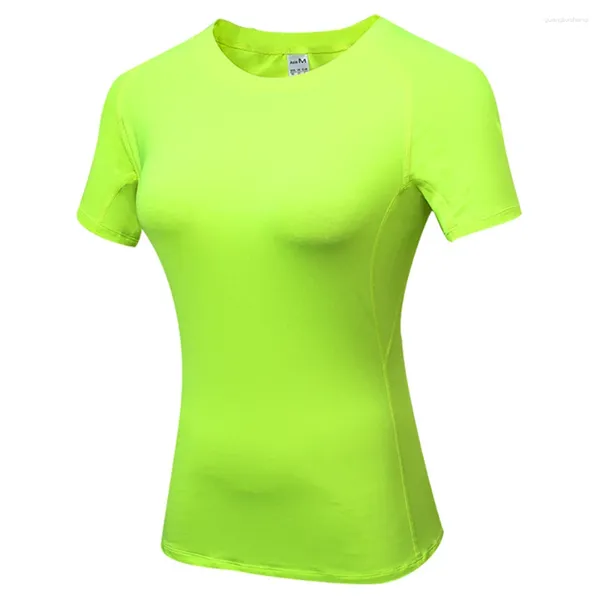 Camicie attive top a maniche corte femminile Assorbimento di umidità secco rapido Yoga Tee Muscolo Felpa di fitness Aiuto