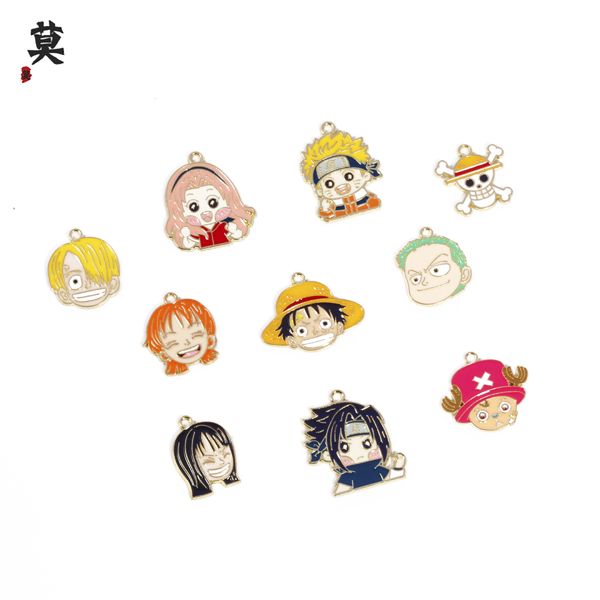 Handy -Handy -Gurte Charm Cartoon japanischer Anime DIY Anhänger Keychain Hülle Leichtmetallohrring Halskette Beutel Junge Juwelierzubehör Großhandel Nr. 004