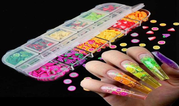 Decorazioni art per nail art mistela di frutta 3d piccole fette di adesivo polimero decorazione argilla decorazione fai -da -te fe