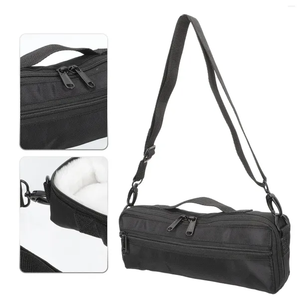 Bolsas de armazenamento Piccolo Flute Caso Instrument Recipiente portador de vento Musical Strap ombro bolsa