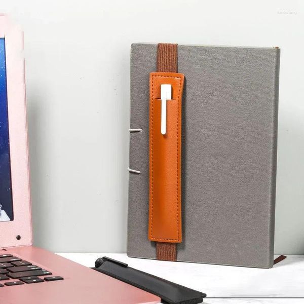 Ayarlanabilir elastik bant kalemi tutucu pu deri kalem kutusu defter dizin kollu depolama torbası Koreli kırtasiye ofis malzemeleri