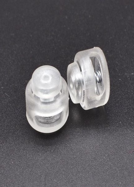 100pcslot Kabelschloss Toggle Stopper Kunststoff -Kippclip für Paracordbackpack Clear White 9437848