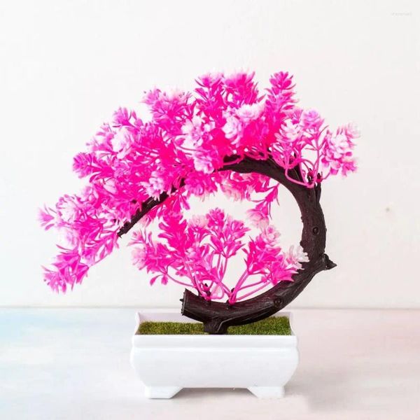 Fiori decorativi piante artificiali bonsai fiore creativo piccolo albero ornamentati ornamenti della scrivania finta finta