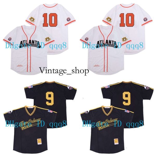 Vin Clearance Sale Atlanta Black Crackers Negro League Button-Down Clearance Vendita New Orleans 9 Maglie da baseball congiunta edizione congiunta