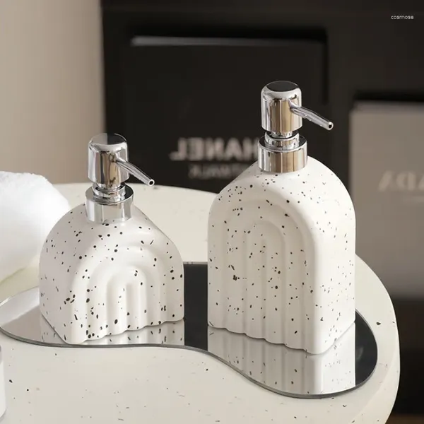 Flüssiger Seifenspender kreativer Tinte Keramik Shampoo Wasserabfüllpresse Streifen tragbare Toilettenspüle Badzubehör