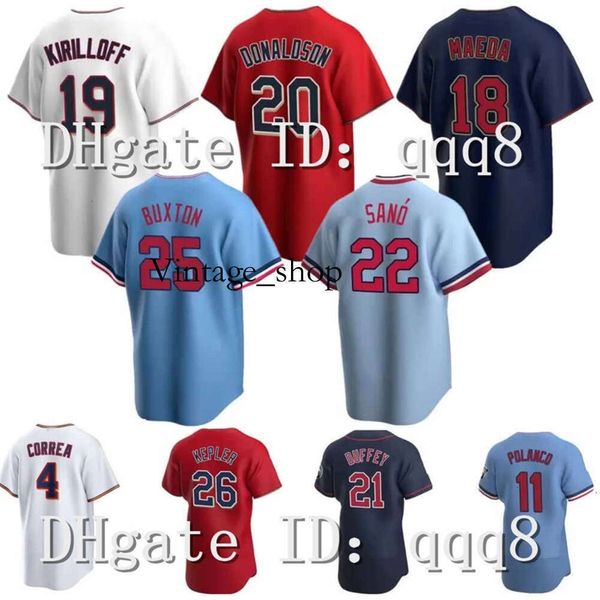 Vin Carlos Correa Jersey de beisebol Max Kepler Trevor Larnach Luis Arraez Byron Buxton Josh Donaldson José Berrios Byron Buxton Jorge Jorge