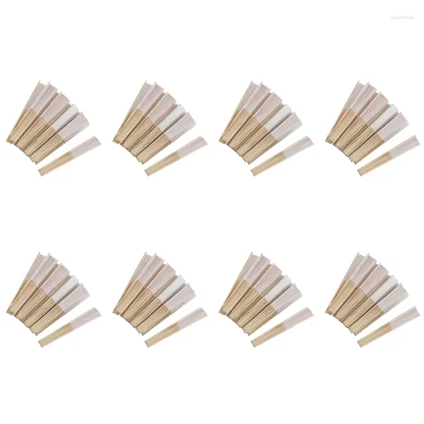 Party bevorzugt 80 PCs 21 cm weiße Farb Stoff Handfan Seiden Hochzeit Promotion