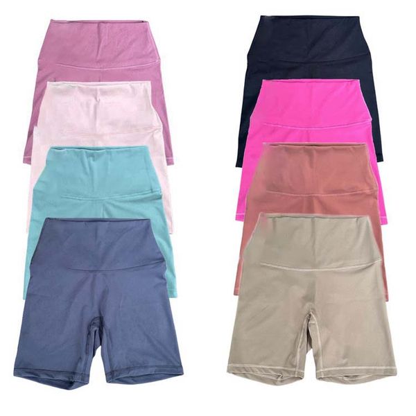 Designer curto shorts de ioga esportes femininos curtos respiráveis altos treinos de cintura