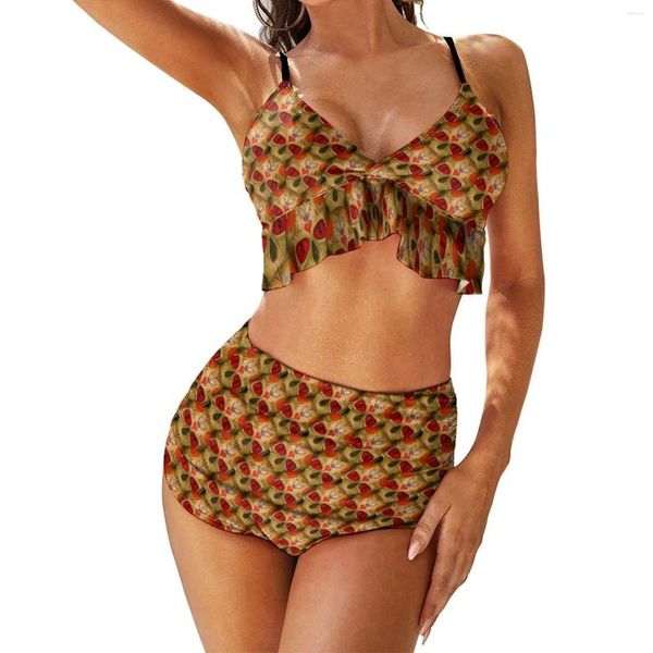 Costumi da bagno femminile sexy teschio di zucchero cranio bikini set zombi morto bikini costume da bagno alto in vita grazioso surfing design da bagno