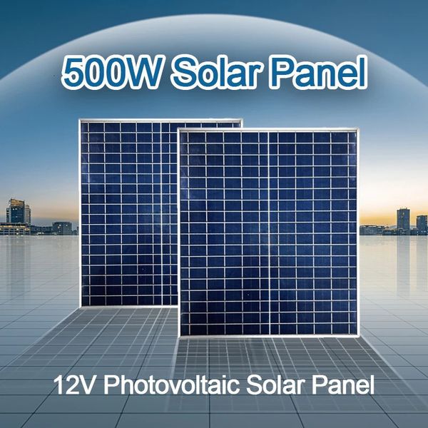 500W1000W Solarpanel 12V Povoltaic Power Bank Kit 100A Controller -Platte für Homecampingrvcar Schnelles Batterieladegerät 240430