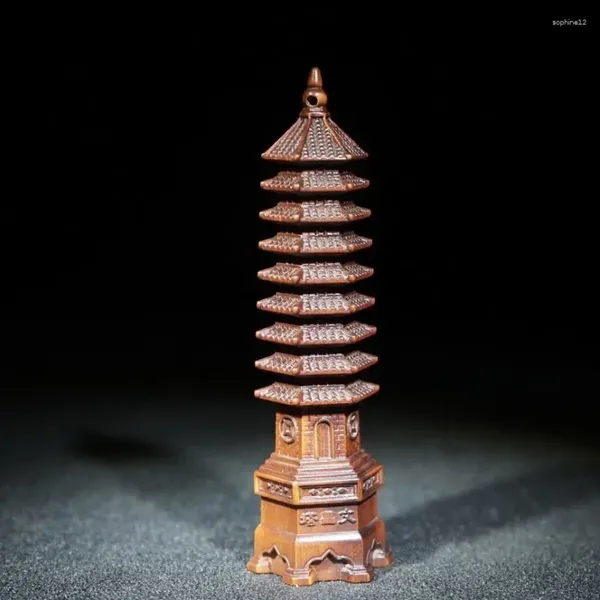 Dekorative Figuren Chinesische Holzschnitzkasten Wenchang Tower Decoration School Karriere notwendig neunstöckig