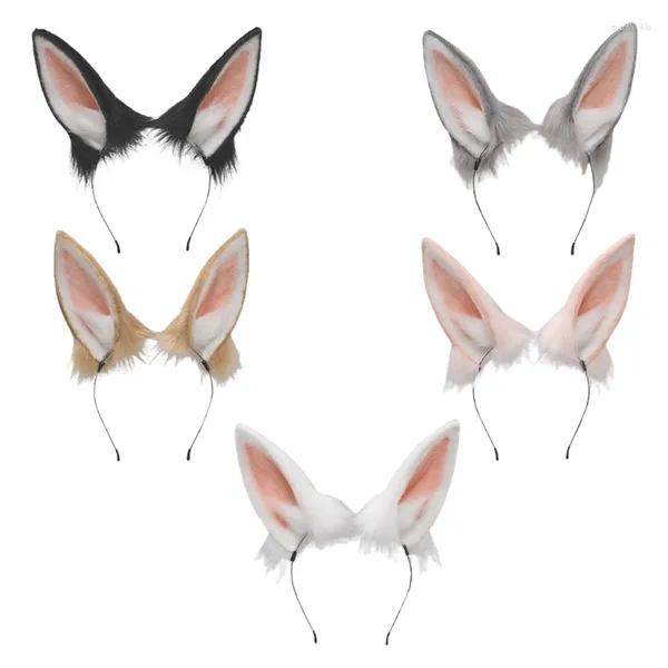 Forniture per feste ragazze orecchie di animale coda pelosa cosplay copricapo fatti a mano Halloween Hair Props