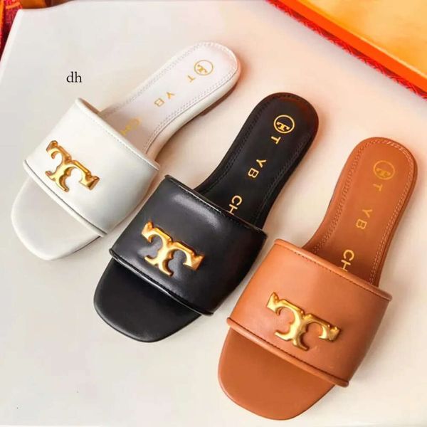 Mulher Double Tazz TB Slipper Sandals Factory Plataforma Men deslize Flip Flip Shoe sapato de couro genuíno Slippers de verão Dhgate Shoes Pink Shoes FD