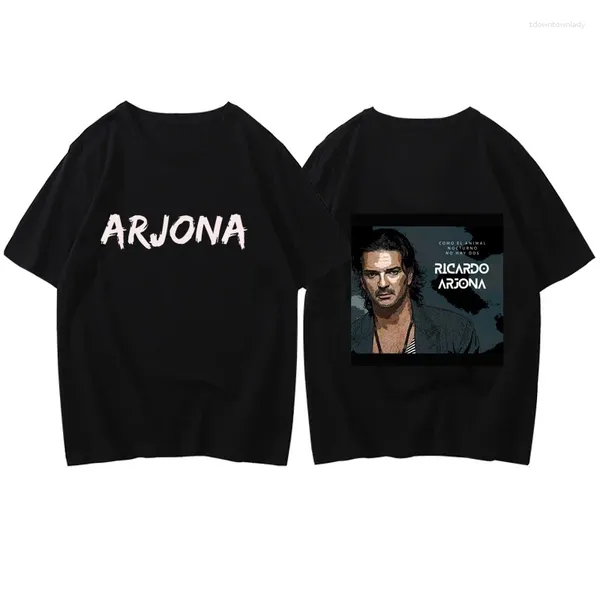 Camisetas femininas ricardo arjona tour tour tshirt verão manga curta moda homem feminino camiseta blanco y negro volver 2024 camisa