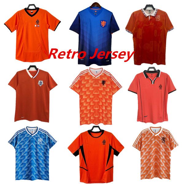 Maglie da calcio retrò olandesi a casa e via 1988 1996 2002 2010 2014 #12 van Basten #10 Gullit #17 Rijkaard 1998 #8 Bergkamp Football Shirts 1995 1991