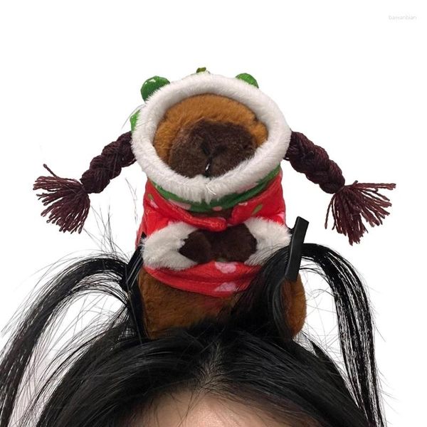 Forniture per feste imbottite Capybara Headband Girl Spa Makeup Hairband Halloween