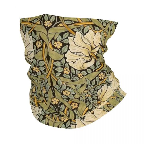 Maschere della moda Masches Guida al collo William Morris Pimpernel Inverno Canda per cucina inverno Warm Womens Tubo da campeggio per campeggio Scarf Flower Texture Pattern Bandana Gate Bandana Q240510