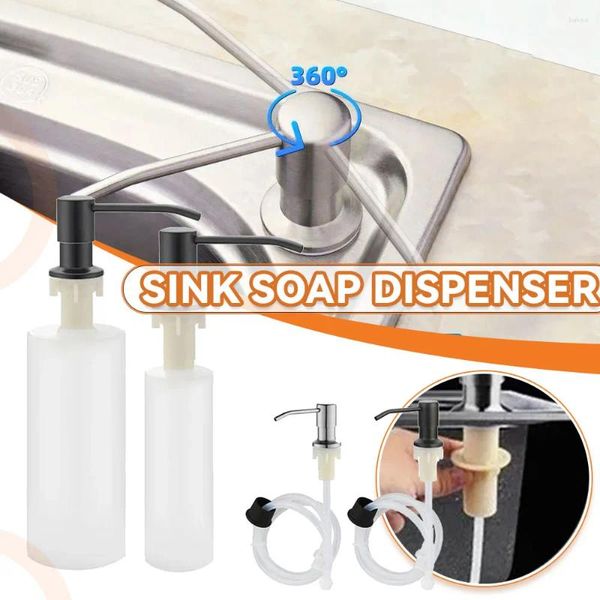 Flüssige Seifenspender Küchenspüle Pumpe Edelstahl 500 ml Flaschen Installation Handbuch Druck