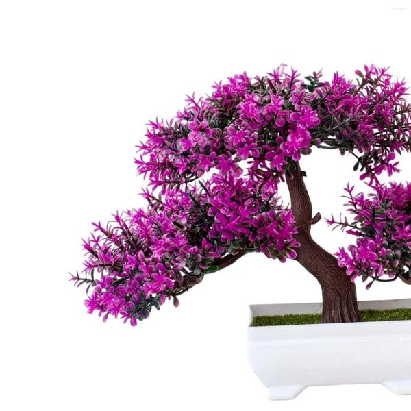 Fiori decorativi piante artificiali albero bonsai per casa giardino ufficio da parete decorazione rosa