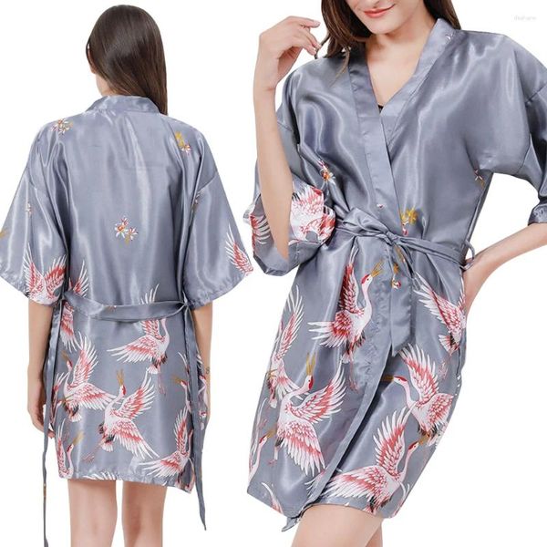 Abbigliamento da casa Kimono Sleep abbare di seta abiti notturni corti da donna da donna da donna da donna