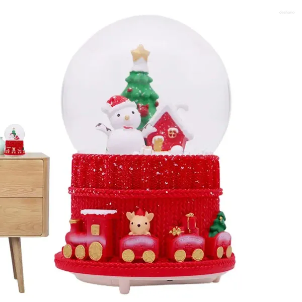 Dekorative Figuren Schneekugel mit Musikharz Basis Glas Globe Box Cartoon
