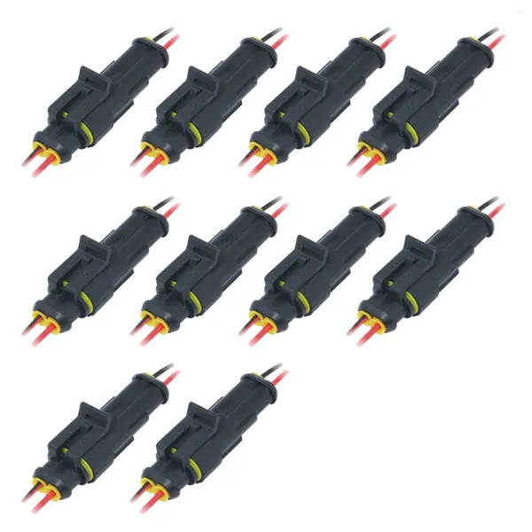 Sistema di illuminazione 10pcs 2pin Way Auto impermeabile set di cavi del connettore elettrico collega elettrico