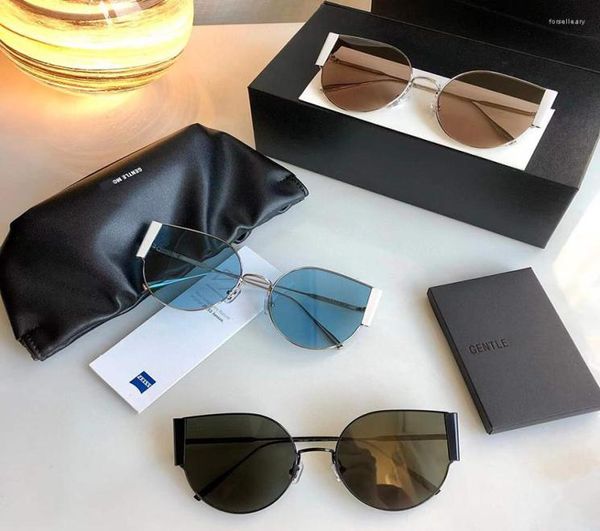 Óculos de sol 2022 Designer de marca internacional de luxo homem homem gato olho de sol dos óculos de sol e óculos de metal de metal5482992