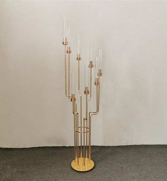 Metal Candelabra Candle Holders Акриловая свадебное стол.