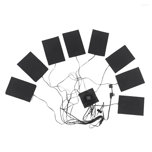 Cobertores Ponte de aquecedor de roupas USB com 3 engrenagem Folha de aquecimento elétrica de temperatura Ajuste mais quente para casaco de colete 8 em 1 cobertor