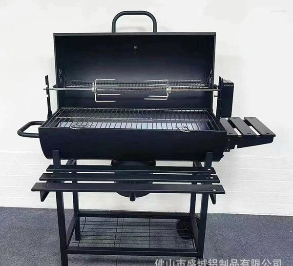 Küche Aufbewahrung Home Courtyard Villa Charcoal Grill Outdoor American BBQ Elektrische Elektrik für 5 Personen geschmort