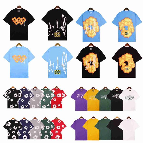 Camisetas de camisetas masculinas camisetas de grife de jeans de jeans de camiseta de camiseta de designer pólo esportes esportes solteiros azuis claros Blackql9h