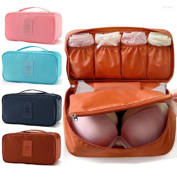 Bolsas de armazenamento Bolsa de viagem por portátil Casos dobráveis de roupas íntimas do divisor dobrável Organizador de lingerie sutiã de lingerie