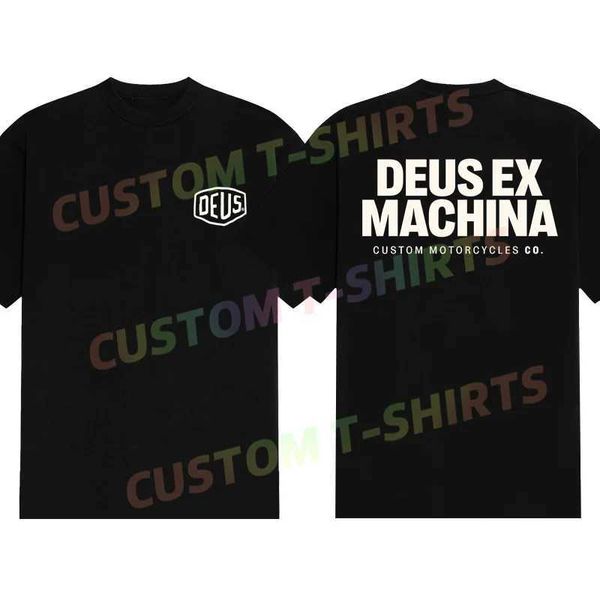 Camisetas masculinas 2024 VENDA HOT VENDA VENDA SUMPER 100% Algodão preto deus camiseta dos homens curtos slves hip hop strtwear legal t ex machina motocicleta camiseta t240510