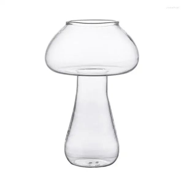 Weingläser 1PC Pilzform Cocktailglas Tasse Transparente Blumenvase Hydroponische Flasche Desktop Dekoration Origination