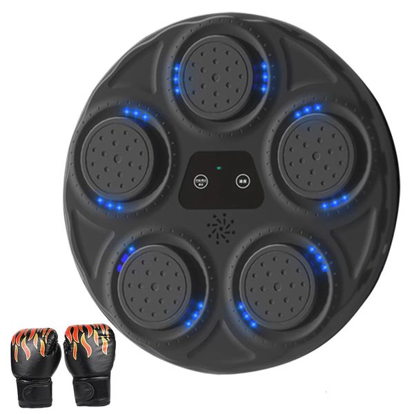 Máquina de boxe de música Treino de destino com luzes Pads eletrônicas para crianças Exercício em casa 240506