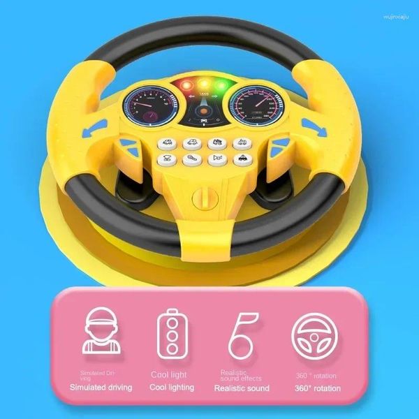 Peças de carrinho Copa de grande simulação Co Pilot Music Wheel Wheel Indoor Baby Early Education Puzzle Iluminment Toy Children's Southtion