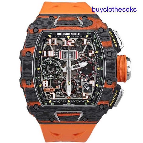 RM Mechanische Handgelenk Uhr RM11-03 McLaren Carbon Carbon+Seite NTPT-Material Vollhugele Set