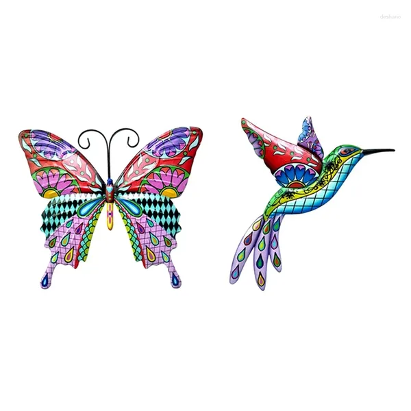 Decorazione per feste Bird Bird Butterfly Metal Outdoor Wall Art Decorazioni Sculture Decorazioni sospese durevoli facili da usare