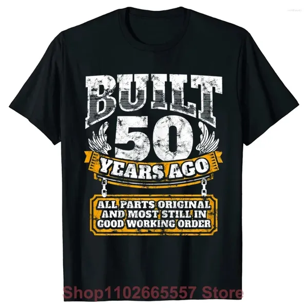 Camicie da uomo 50 ° compleanno regalo di b-day che dice età di 50 anni battuta grafica cotone streetwear t-shirt in stile estivo a maniche corte